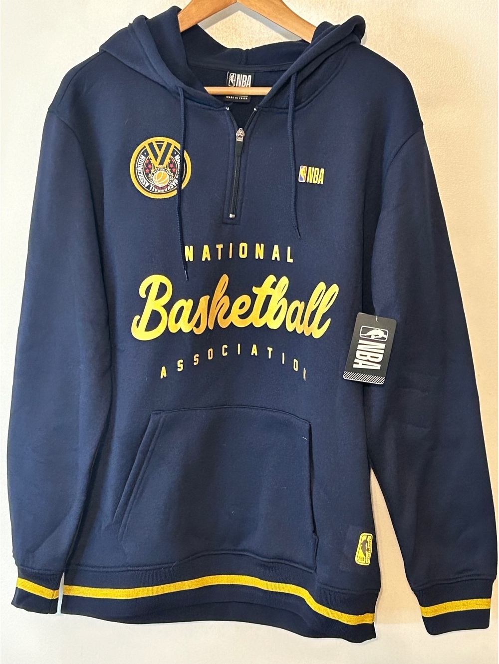 NBA National Basketball Association Navy Blue Pullover Hoodie Sweatshirt Medium